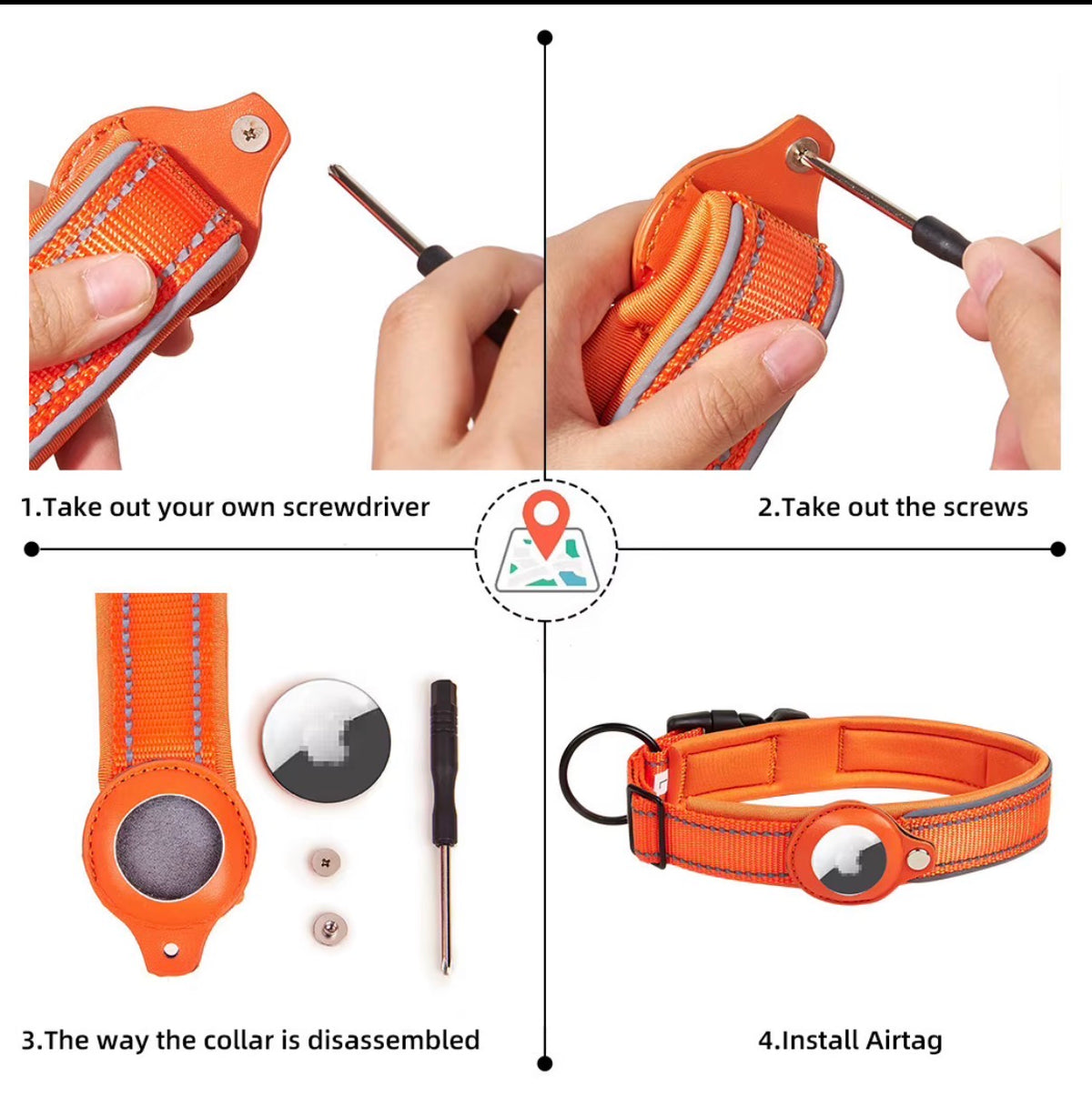 Tail Track Airtag Collar